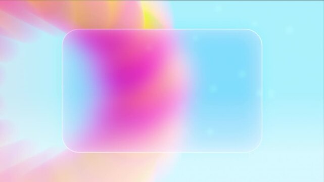 Iridescent rolling mill animation with frosted glass background, seamless loop