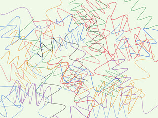 Fototapeta premium Squiggle Doodle Hand Drawn Pattern Colorful Background