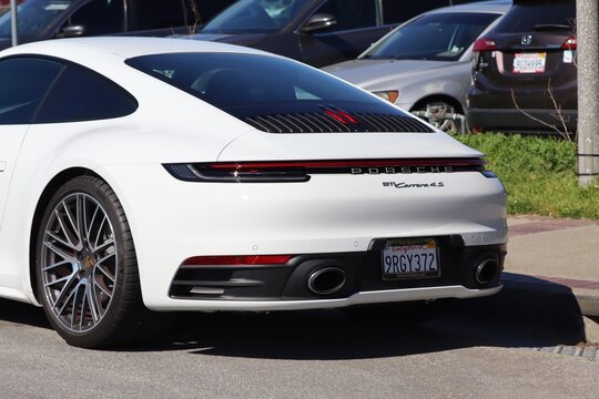 White porsche 911 sports car 