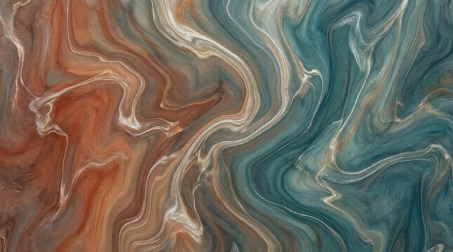 Smooth Transition from Warm Terracotta to Cool Tea: A 155 Gigapixel Abstract Swirl