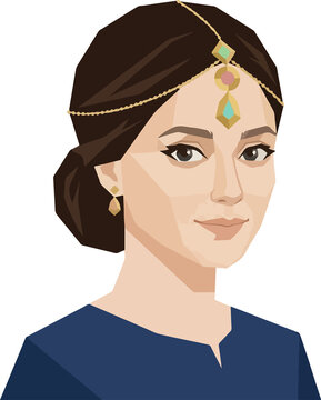 Portrait of a Woman with Indian Jewelry