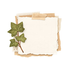 Fototapeta premium PNG Vintage layered paper design