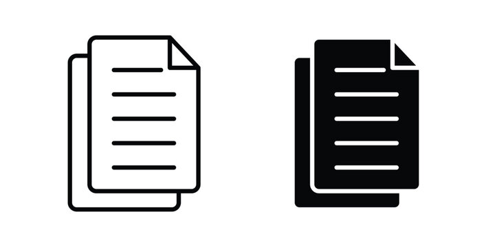 Documents icon. glyph style icon. Stroke icons