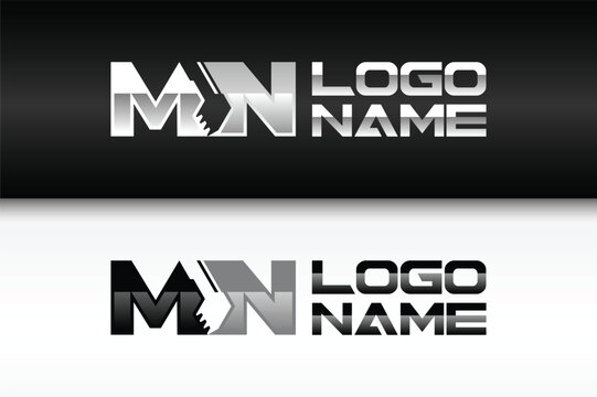 initial letter NM excavator logo