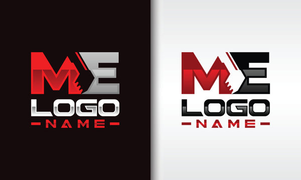 initial letter ME excavator logo