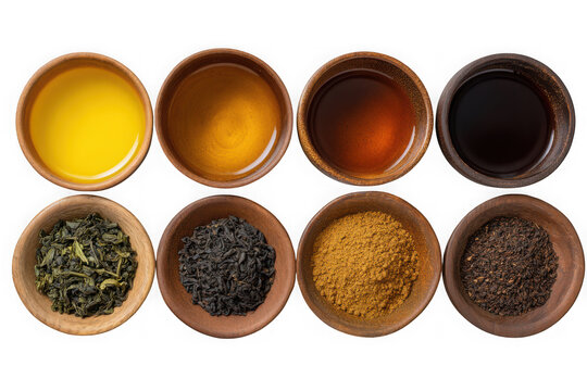 Assorted jars filled with different types of honey showcasing varying colors and textures