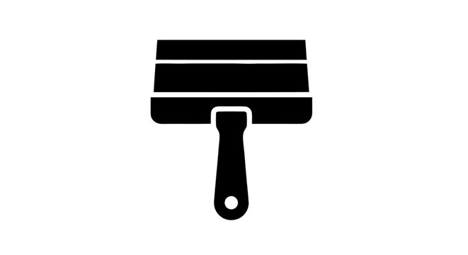 Vector illustration&nbsp;of putty knife icon, wall scraper tool for construction and renovation on a transparent background