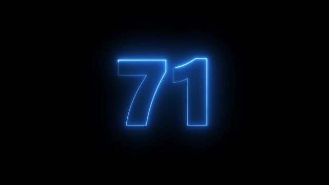 Glowing neon animated number 4. blue animated light outline color looping trendy glowing neon numeric number 4. Educational mathematics concept with neon letter. Big 3D Numbers animation for intros.