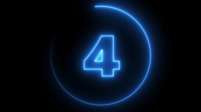 glowing neon 9 seconds Countdown . Countdown 9-0 seconds technology countdown animated circle animation 9&zwnj; seconds countdown with circle on black background. countdown timer, Countdown video