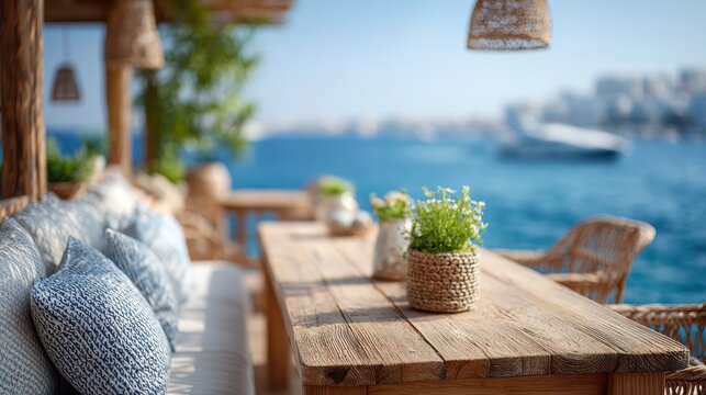 Blurred poolside hotel in Turkey with sunny weather and relax moo