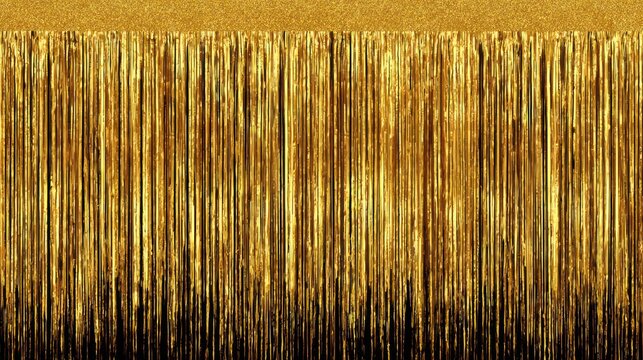 Close-up Macro Shot of Golden Threads Texture Background.