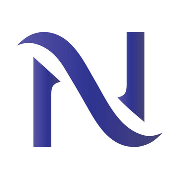 Stylized Letter N Logo Modern Creative Vector Design