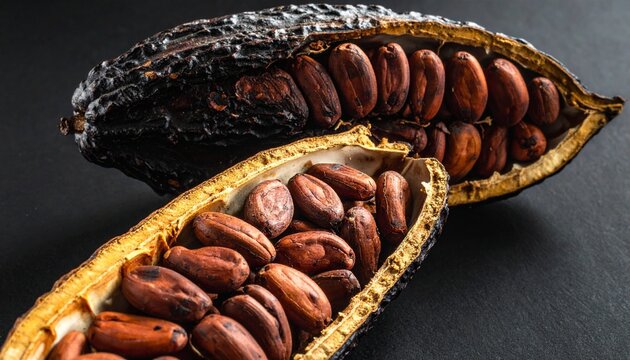 Raw cacao unveils chocolate origins.