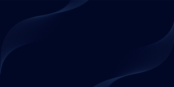 Desain latar belakang premium dengan pola garis biru tua diagonal. latar belakang biru gelap abstrak. latar belakang garis bergelombang.