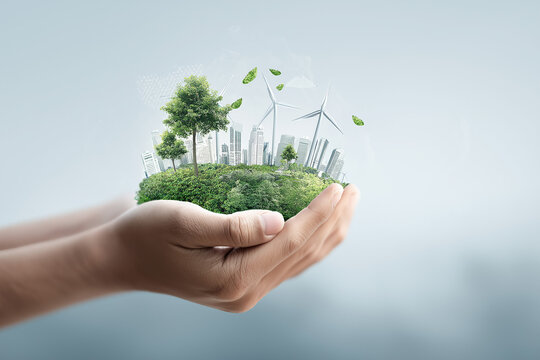 Sustainability efforts focus on environmental monitoring, carbon reduction, clean energy adoption. represents responsible climate action, green innovation, data driven approaches for healthier planet
