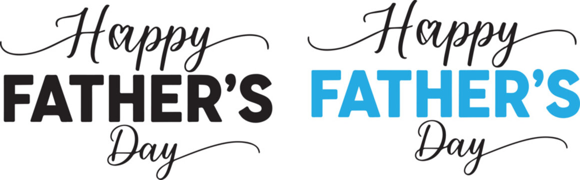 Happy father's day calligraphy design with bold and elegant typography