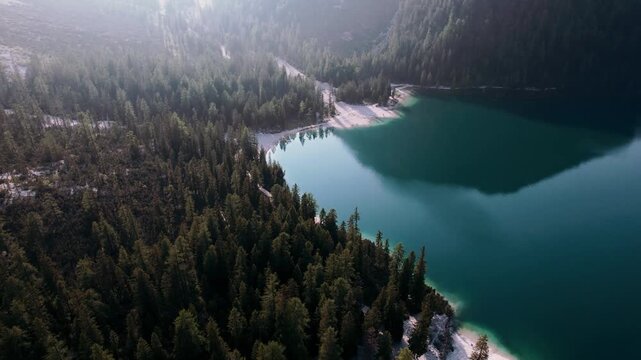 lake braies dolomites italy