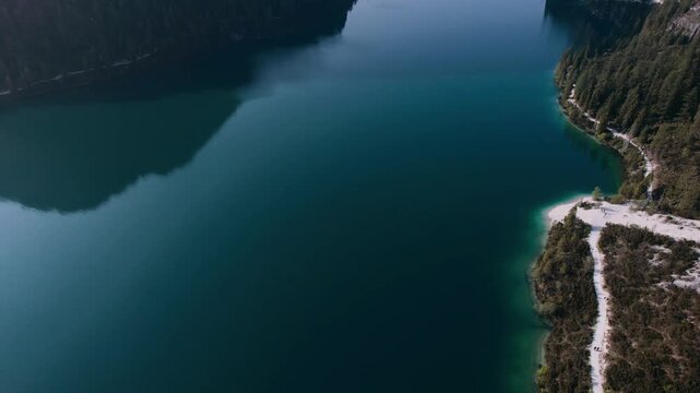 lake braies dolomites italy