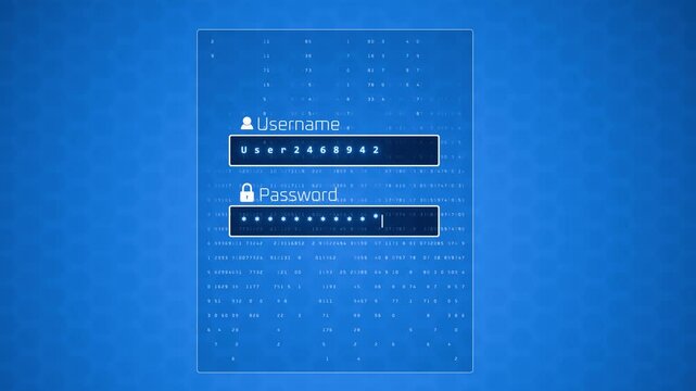Cryptocurrency exchange hacking. Personal data leak. Password protection. Correspondence privacy. Cybercrime. Password guessing animation. Password brute-force attack. Password and database hacking.