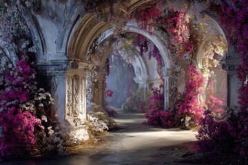 Fototapeta premium Magical Flower Tunnel