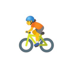 Naklejka premium Boy riding bike image 