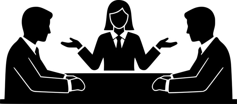 Mediator icon vector silhouette illustration isolated on white background
