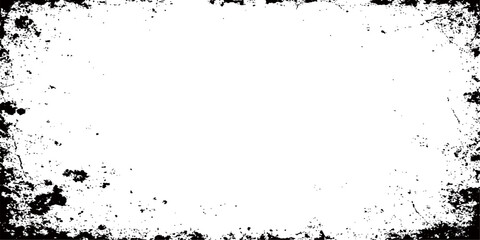 Fototapeta premium An abstract black ink grunge frame design featuring a textured paint splash and liquid splatter pattern on a dirty paper background vector illustration