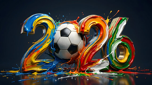 2026 soccer ball with colorful confetti world cup football 2026, world cup football, fifa world cup, fifa world cup 2026	