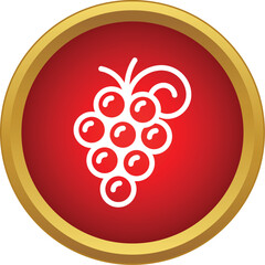 Naklejka premium Grape cluster outline presenting winemaking, agriculture, and fruit concepts