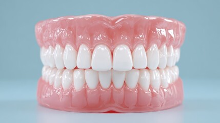 Obraz premium Elegant display of full dentures