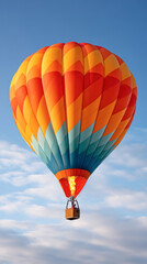 Fototapeta premium Vibrant hot air ballooning adventure in clear blue sky for tourism and exploration