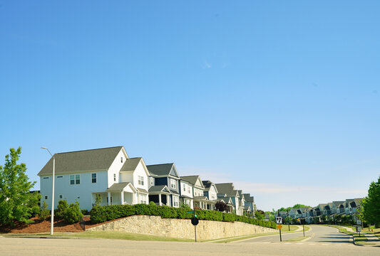 New housing development in Wendell, North Carolina, a fast growing suburb of Raleigh in Wake County