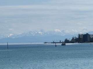 Bodensee panorama Konstanz skyline Alps lake view Germany Switzerland © Serhii