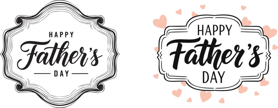 Happy Father's Day Hand Lettered Typography
