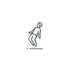 Obraz premium a person jumping in the air.