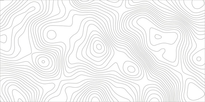 Abstract Monochrome Topographic Map Background with Contour Lines, Flowing Elevation Curves and Seamless Organic Terrain Pattern for Modern Design.