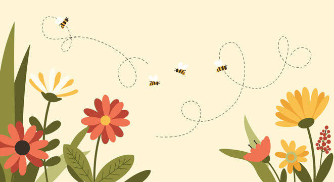 A vibrant, stylized flower illustration evokes feelings of optimism and growth, ideal for website design, social media posts, or modern marketing mate