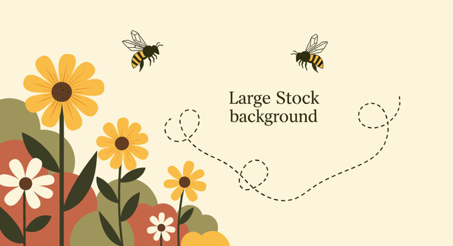 A vibrant, modern floral design evoking feelings of serenity and growth. Ideal for website backgrounds, social media posts, or marketing materials nee