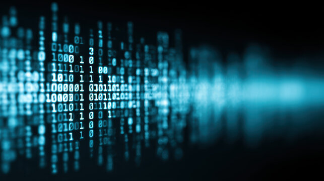 Artificial intelligence and large language models (LLM), Artificial intelligence concept with large data and language models in digital binary code