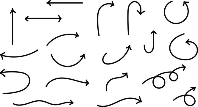 Arrows representing simple navigational cues are rendered as smooth lines for intuitive user interfaces.
