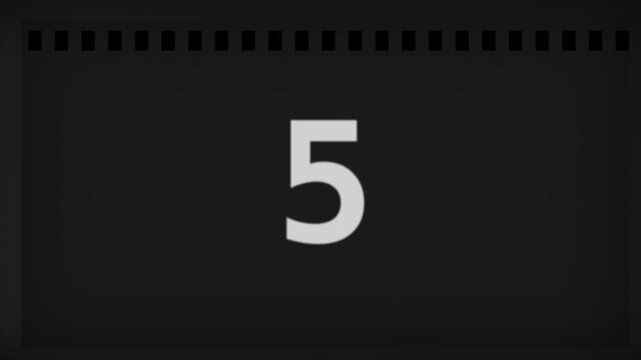 A digital countdown timer displaying the number against a minimalist black background