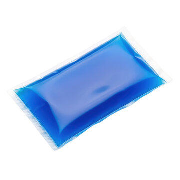 Blue rectangular gel pack for therapeutic use