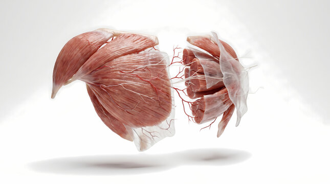 3D Unfolded Human Eye Anatomy with Ocular Muscles and Nerves 3d anatomy