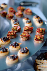 Fototapeta premium Delicious catering appetizers for parties and events