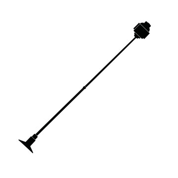 Satellite Magnetometer Boom Silhouette, Deployable Sensor Rod and Space Science Concept.