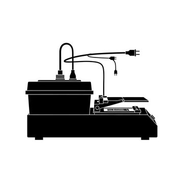 Black Silhouette of Western Blot Transfer Apparatus for Protein Analysis and Lab Research