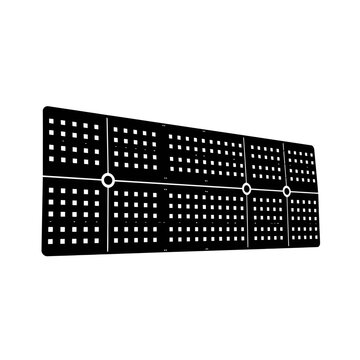 Satellite Phased Array Antenna Silhouette, Flat Panel Design and Advanced Communication Concept.