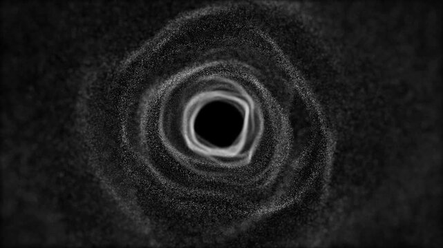 Abstract motion of dust particles. rotating wave tunnel 4k seamless loop background	