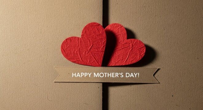 Happy Mothers Day message with hearts