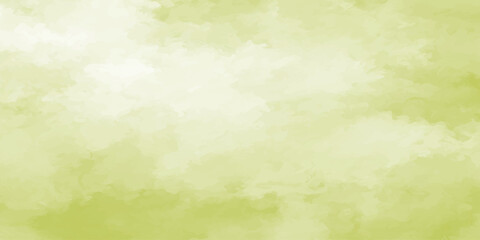 Obraz premium Soft yellow watercolor texture background with white cloudy shapes vector design element